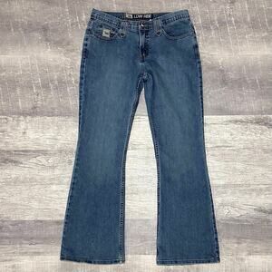 Cruel Girl Medium Wash Bootcut Western Jean Womens 11 (32.5X32) Low Rise Stretch